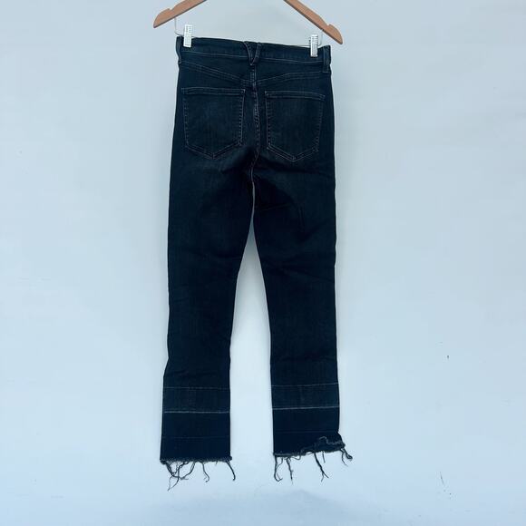 Veronica Beard Ryleigh Slim Straight High Rise Washed Onyx Jeans Black 27 - Picture 4 of 12